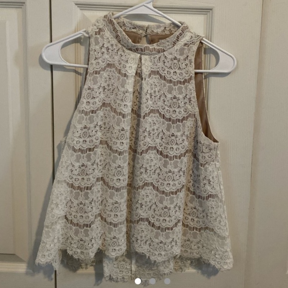 White lace tank top